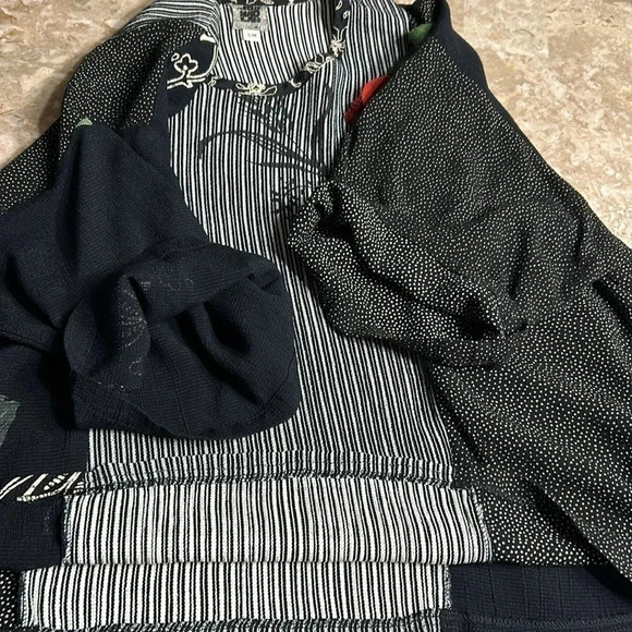 Vtg artsy floral top, oversized M,L,XL…,art to wear,unique ,80’s,preppy clueless - Picture 13 of 16